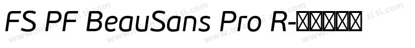 FS PF BeauSans Pro R字体转换